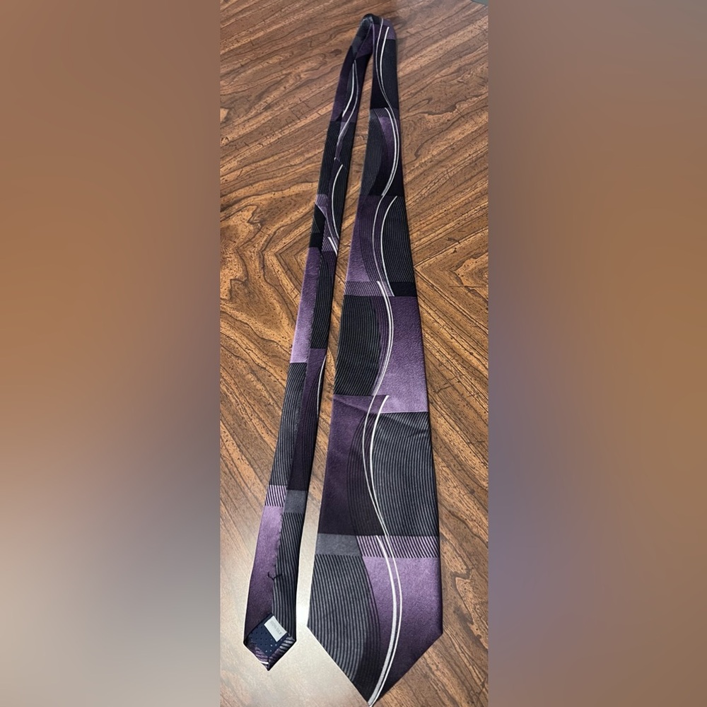 Pierre Cardin Purple And Black Tie